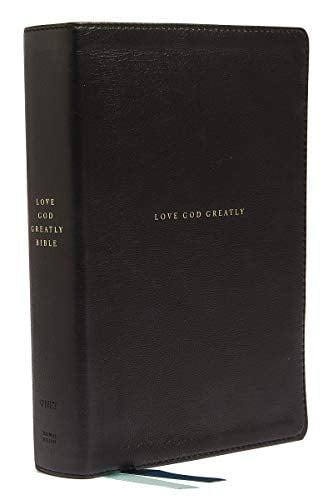 NET, Love God Greatly Bible (Thumb Indexed, Black Genuine Leather)