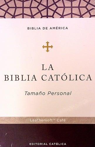 BDA, La Biblia Catolica Tamano Personal (#6903BR - Café Leathersoft)