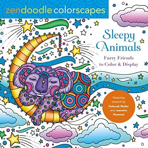 Sleepy Animals: Furry Friends to Color & Display (Zendoodle Colorscapes)