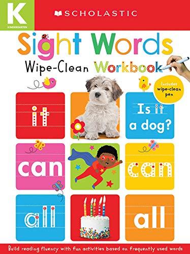 Sight Words Wipe-Clean Workbook (Grade K, Scholastic Early Learners)