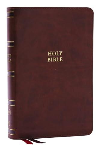 NKJV, Single-Column, Verse-By-Verse Reference Bible (Thumb-Indexed, #6793BRNI - Brown Leathersoft)