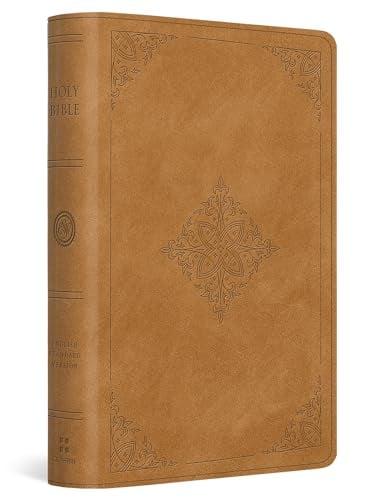 ESV, Large Print Bible (TruTone, Nubuck Caramel, Fleur-de-lis Design)