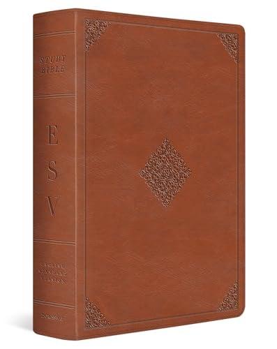 ESV, Study Bible (TruTone, English Saddle, Ornament Design)