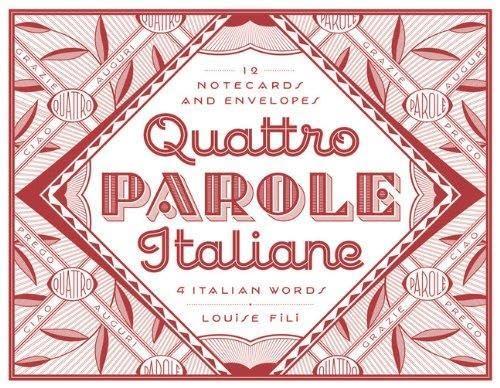 Quattro Parole Italiane: 12 Notecards and Envelopes