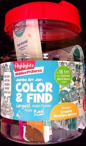 Jumbo Art Jar: Color & Find (Highlights Hidden Pictures)