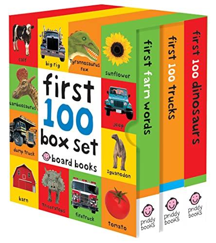 First 100 Box Set (Farm/Trucks/Dinosaurs)