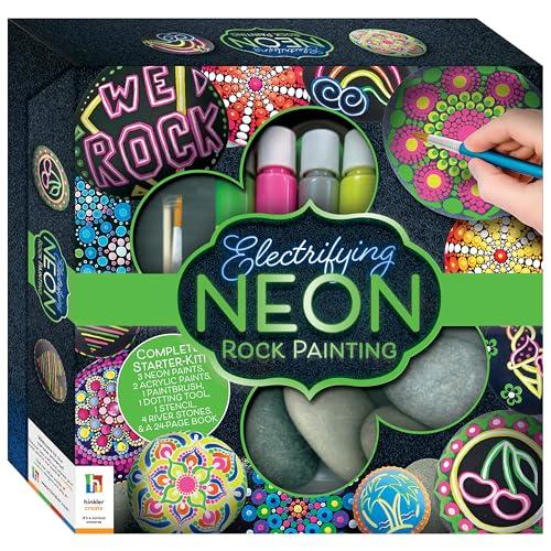 Electrifying Neon Rock Painting